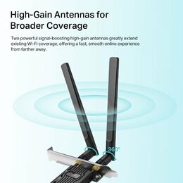Síťová karta TP-Link Archer TX20E AX1800 WiFi 6, PCI-e, Bluetooth, odnímatelná anténa