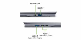 Ntb Acer Swift Go 14 AI (SFG14-01-X2KK) Qualcomm SnapdragonX Plus (X1P 42 100), 14.5", RAM 16GB, SSD 1024 GB, Qualcomm Adreno, FPR, Microsoft Windows 11 Home - šedý