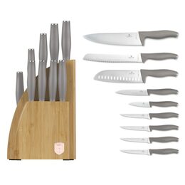 BERLINGERHAUS Sada nožů se stojanem BAMBOO 10 ks Taupe Collection BH-3122