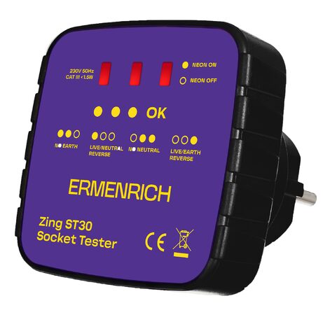 Tester zásuvek Ermenrich Zing ST30