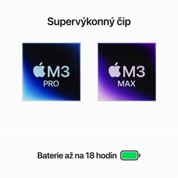 Notebook Apple MacBook Pro 14" M3 Pro 11-core CPU 14-core GPU 18GB 512GB Vesmírně černý CZ - Rozbaleno