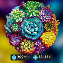EscapeWelt Dřevěné puzzle Sukulenty 200 dílků