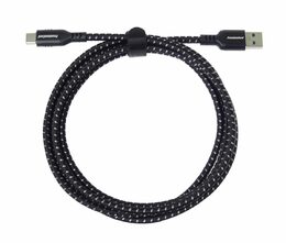 Kabel USB-C - USB 3.0 A (USB 3.2 gen.1, 3A, 5Gbit/s) bavlněný oplet a hliníkové konektory 2m