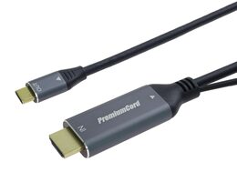 Kabel HDMI2.0 na USB-C pro monitory s USB-C konektorem, 4K@60Hz,1080p Aluminium 2m