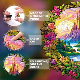 EscapeWelt Dřevěné puzzle Kouzelný les 200 dílků