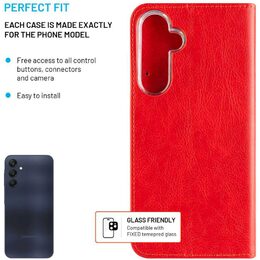Pouzdro kniha Galaxy A25 5G červenáFIXED