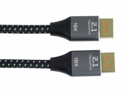 Kabel DisplayPort 2.1, 16K@60Hz, kovové a zlacené konektory, 1m