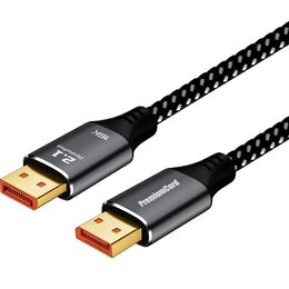 Kabel DisplayPort 2.1, 16K@60Hz, kovové a zlacené konektory, 1m