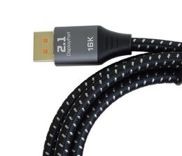 Kabel DisplayPort 2.1, 16K@60Hz, kovové a zlacené konektory, 1,5m