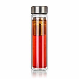 Láhev Banquet na čaj dvoustěnná Doblo 500 ml, se sítkem