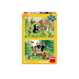 Dino Puzzle Krtek: Oslava 2x48 dílků