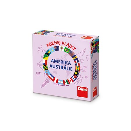Dino Cestovní hra Poznej vlajky - Amerika a Austrálie