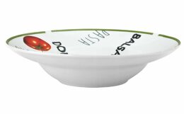 HIT Talíř na těstoviny 27 cm zelený okraj HT-27020606zele
