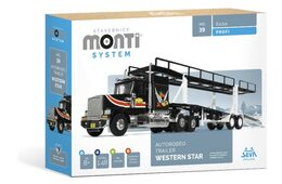 Stavebnice Monti 39 Autorodeo trailer Western star 1:48 v krabici 32x20x7,5cm