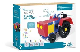 Stavebnice Seva Traktor plast 115ks v krabici 31,5x16,5x7,5cm