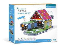 Stavebnice Seva Stavíme Bungalov plast 548 dílků v krabici 35x33x7cm
