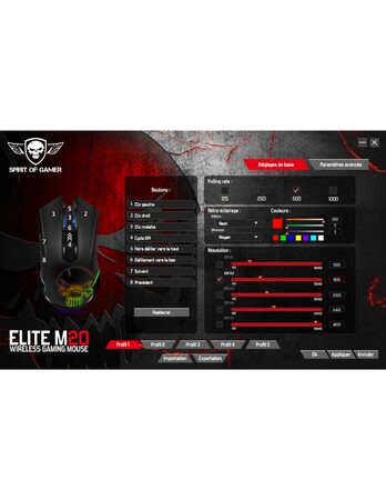 SPIRIT OF GAMER PRO-M9 bezdrátová herní myš