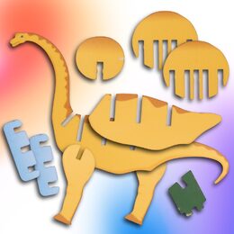 EscapeWelt 3D dřevěné puzzle Brontosaurus