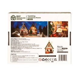 RoboTime Miniatura domečku Svítící vánoční dům