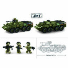 Sluban Model Bricks M38-B1251 Tank BTR-80AS IFV v měřítku 1:35