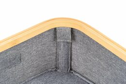 Úložný box G21 40 x 30 x 15 cm, bambusový s víkem, šedý