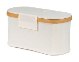 Úložný box G21 30 x 15 x 15 cm, bambusový s víkem, béžový