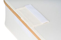 Úložný box G21 30 x 15 x 15 cm, bambusový s víkem, béžový