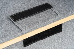 Úložný box G21 30 x 30 x 15 cm, bambusový s víkem, šedý