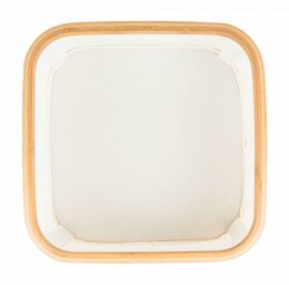 Úložný box G21 30 x 30 x 15 cm, bambusový s víkem, béžový