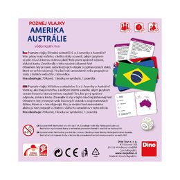 Dino Cestovní hra Poznej vlajky - Amerika a Austrálie