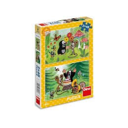 Dino Puzzle Krtek: Oslava 2x48 dílků