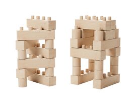 Walachia Dřevěná skládací stavebnice Construct easy box 138 dílů