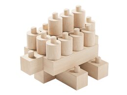 Walachia Dřevěná skládací stavebnice Construct easy box 138 dílů