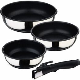 BERGNER Sada pánví nerez s nepřilnavým povrchem  Click&Cook 3 ks 18, 20, 24 cm BG-32292-MM