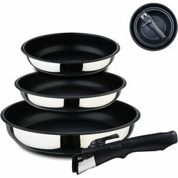 BERGNER Sada pánví nerez s nepřilnavým povrchem  Click&Cook 3 ks 18, 20, 24 cm BG-32292-MM