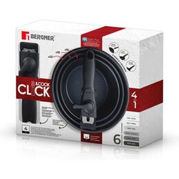 BERGNER Sada hrnců nerez s nepřilnavým povrchem  Click&Cook 3 ks 16, 18, 20 cm BG-32293-MM