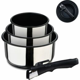 BERGNER Sada hrnců nerez s nepřilnavým povrchem  Click&Cook 3 ks 16, 18, 20 cm BG-32293-MM