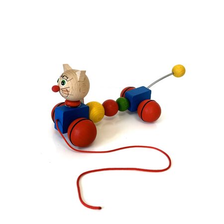 Dřevěná tahací hračka Kočka