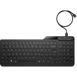 400 Backlit Wired Keyboard Black HP
