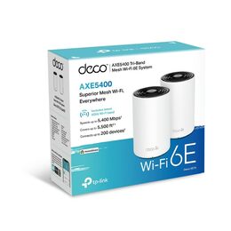 WiFi router TP-Link Deco XE75(1-pack) AXE5400, WiFi 6E, 3x GLAN, / 574Mbps 2,4GHz/ 2402Mbps 5GHz/ 2402 6GHz