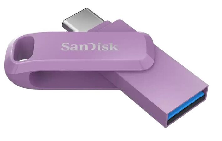 SanDisk Ultra Dual Drive Go 256GB USB 3.2 USB-A + USB-C fialový