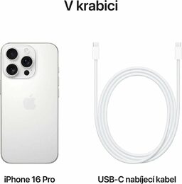 Mobilní telefon Apple iPhone 16 Pro Max 256GB bílý titan