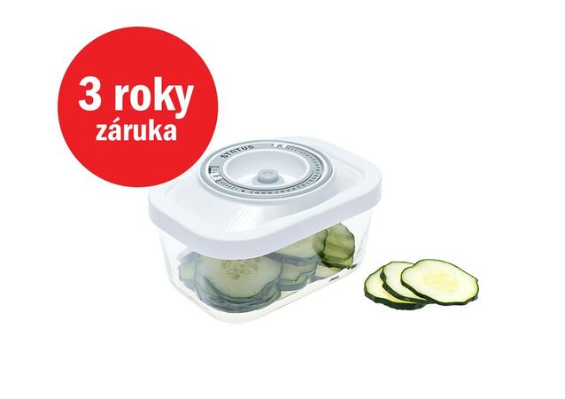 STATUS skleněná vakuová dóza 0,5l 181050, bílá