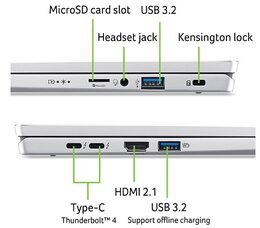 Ntb Acer Swift Go 14 (SFG14-73-56HN) INTEL Core U5-125H, 14", RAM 16GB, SSD 1024 GB, Intel Arc Graphics, FPR, Microsoft Windows 11 Home - stříbrný