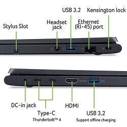 Ntb Acer TravelMate P4 Spin 14 (TMP414RN-54-TCO-56VJ) INTEL Core U5-125U, 14", RAM 16GB, SSD 512GB, Intel UHD Graphics, FPR, Microsoft Windows 11 Pro - modrý