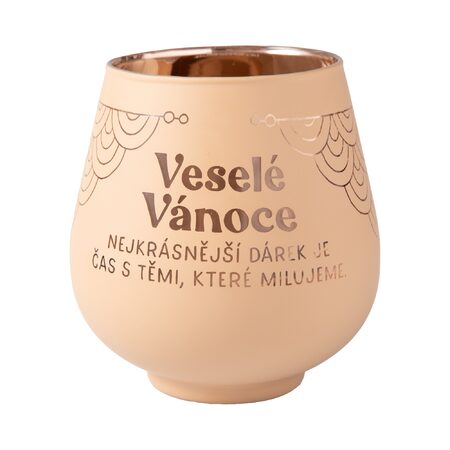 Zrcadlový svícen - Veselé Vánoce