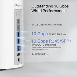 WiFi router TP-Link Deco BE85(2-pack) AXE19000, WiFi 7, 1x 10GLAN, 2x 2.5GLAN, 1x 10GLAN/SFP+, USB, 2,4/5/6GHz, poškozen