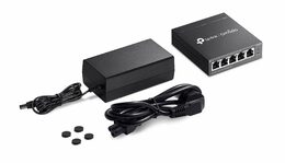 Switch TP-Link ES205GP 1x GLan, 5x GLan, 4x PoE+, 65W, Omáda SDN