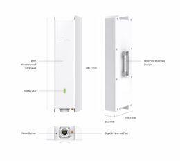 WiFi router TP-Link EAP623-Outdoor HD venkovní AP, 1x GLAN, 2,4/5 GHz, AX1800, Omáda SDN, poškozený obal