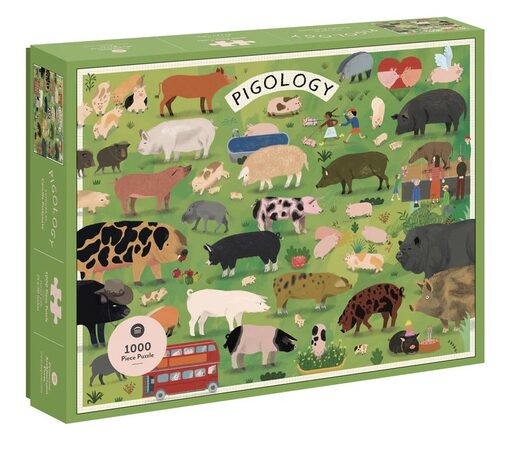 Chronicle Books Puzzle Pigologie 1000 dílků - poškozený obal